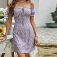 Fashion Spring Summer Purple Floral Print  Dresspicture12